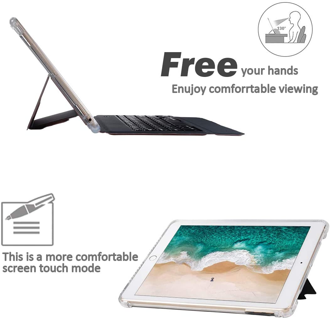 PU leather standing Wireless Bluetooth Keyboard case For iPad
